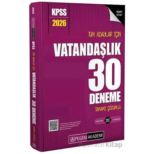 2026 KPSS Tüm Adaylar İçin Vatandaşlık 30 Deneme Tamamı Çözümlü
