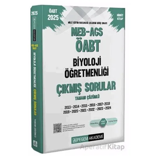 2025 MEB-AGS-ÖABT Biyoloji Öğretmenliği Tamamı Çözümlü Çıkmış Sorular