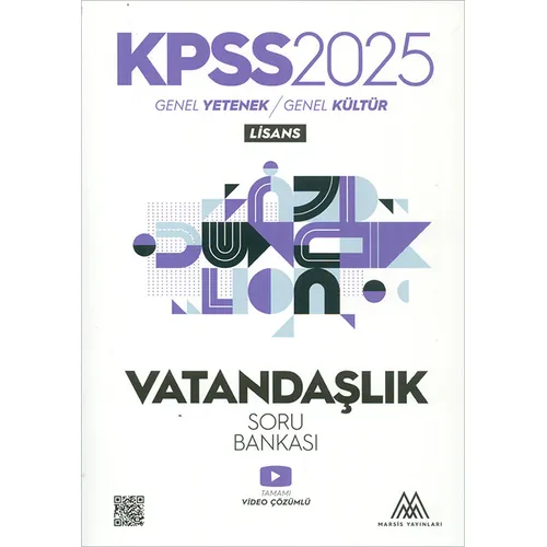 2025 KPSS Vatandaşlık Soru Bankası Marsis Yayınları