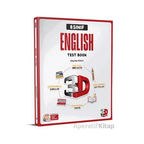 3D Yayınları 8. Sınıf İngilizce Soru Bankası
