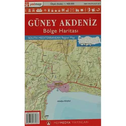 Yolmap Güney Akdeniz Bölge Haritası MepMedya Yayınları