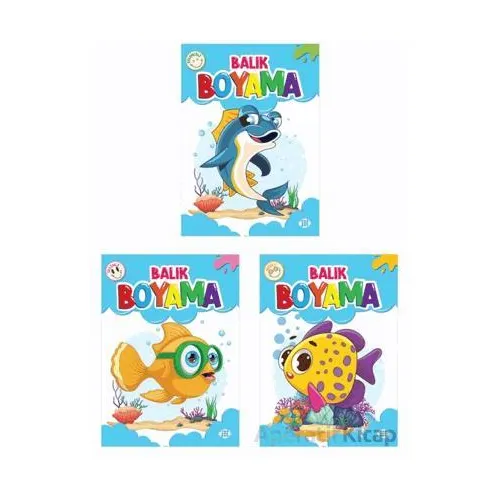 Balık Boyama Seti (3 Kitap) Dokuz Çocuk