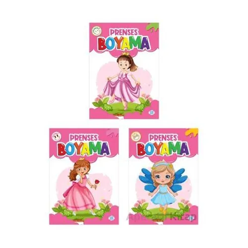 Prenses Boyama Kitabı (3 Kitap) Dokuz Çocuk