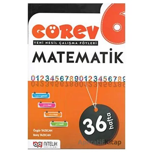 6.Sınıf Matematik Görev Yeni Nesil Çalışma Föyleri (Kampanyalı) Nitelik Yayınları