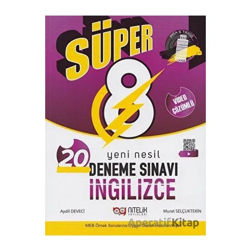 8.Sınıf İngilizce 20 Deneme Sınavı (Kampanyalı) Nitelik