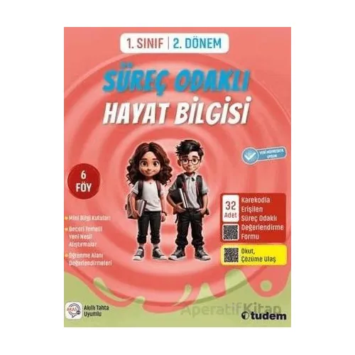 1. Sınıf 2. Dönem Süreç Odaklı Hayat Bilgisi - Kolektif - Tudem Yayınları