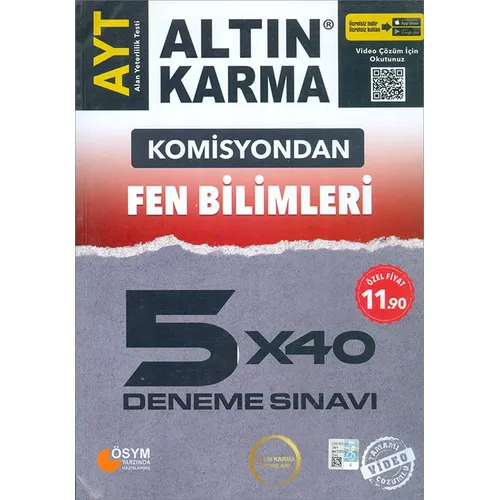 AYT Fen Bilimleri 5x40 Deneme Sınavı (Kampanyalı) Altın Karma