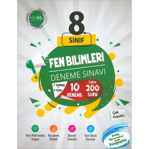 8.Sınıf Fen Bilimleri Deneme Sınavı (Kampanyalı) Mobil Yayıncılık
