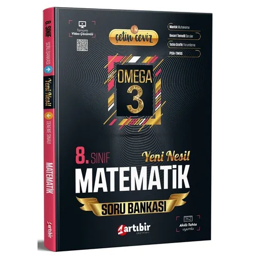8.Sınıf LGS Matematik Çetin Ceviz Omega 3 Soru Bankası (Kampanyalı) Artıbir Yayınları