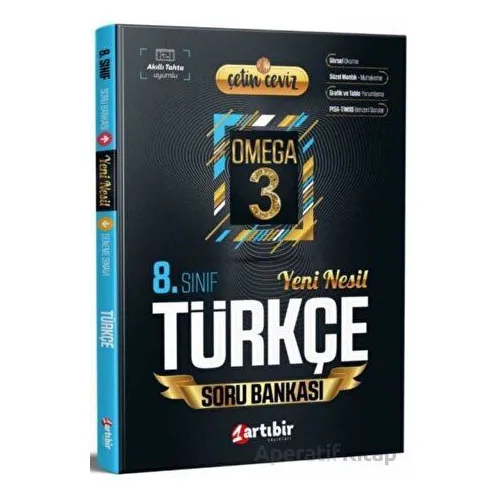 8.Sınıf Omega 3 Türkçe Soru Bankası (Kampanyalı) Artıbir Yayınları