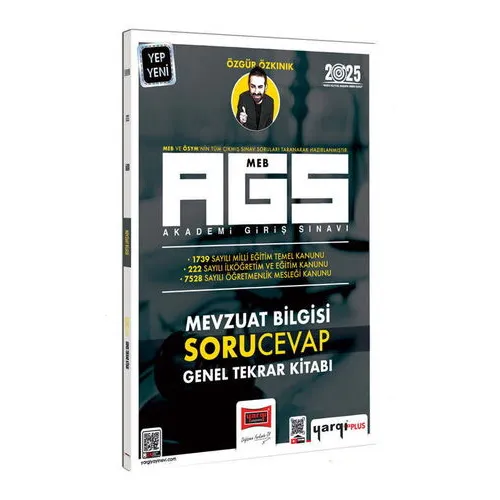 2025 MEB-AGS Mevzuat Bilgisi Soru-Cevap Genel Tekrar Kitabı (Özgür Özkınık) Yargı Yayınevi
