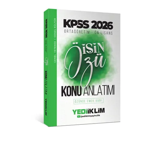 Yediiklim 2026 KPSS Ortaöğretim-ÖnLisans Tek Kitap Konu Anlatımlı