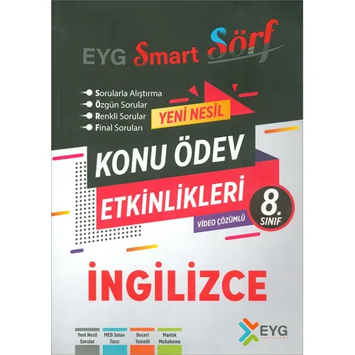 8.Sınıf İngilizce Konu Ödev Etkinlikleri (Kampanyalı) EYG Yayınları