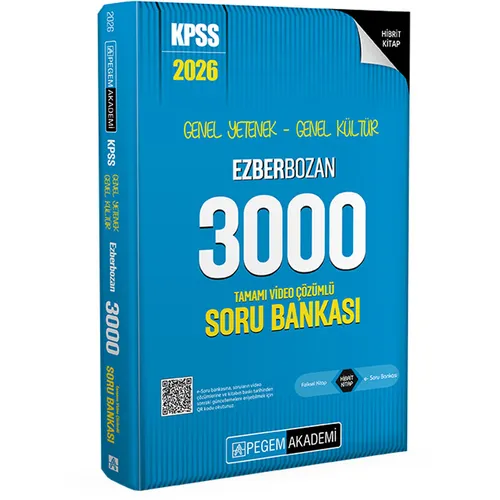 2026 KPSS Ezberbozan 3000 Tamamı Video Çözümlü Soru Bankası Pegem Akademi