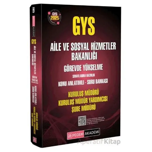 2025 GYS Aile ve Sosyal Hizmetler Bakanlığı Görevde Yükselme Sınavlarına Hazırlık Konu Anlatımlı Sor