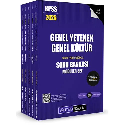 2026 KPSS Tamamı Çözümlü Soru Bankası Seti (5 Kitap) Pegem Akademi