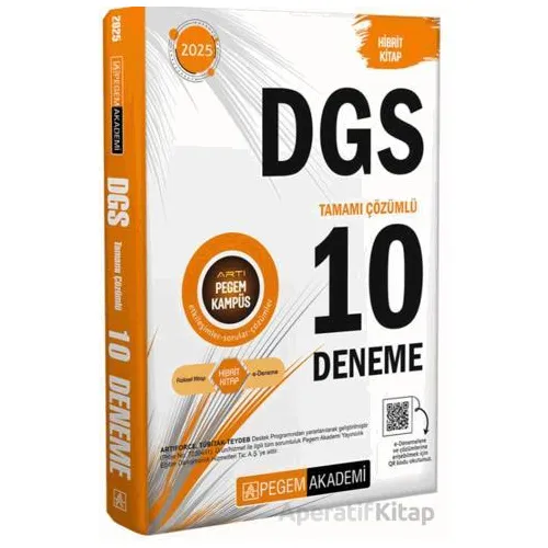 2025 DGS Tamamı Çözümlü 10 Deneme Pegem Akademi