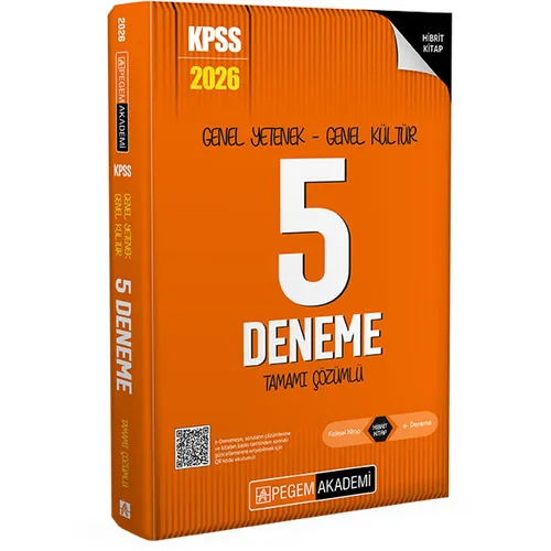 2026 KPSS Tamamı Çözümlü 5 Deneme Pegem Akademi