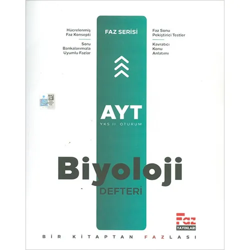AYT Biyoloji Defteri (Kampanyalı) Faz Yayınları