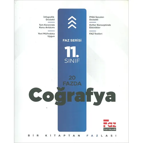 11.Sınıf 20 Fazda Coğrafya (Kampanyalı) Faz Yayınları