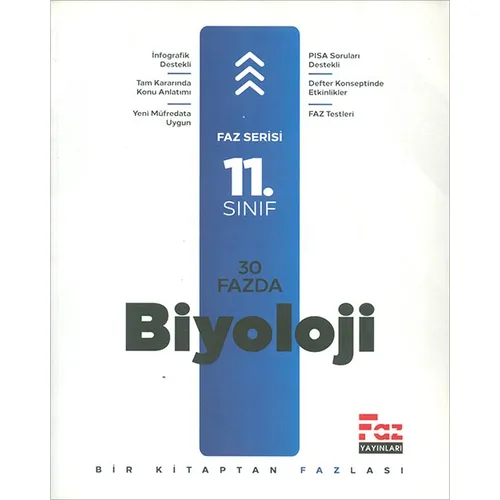 11.Sınıf 30 Fazda Biyoloji (Kampanyalı) Faz Yayınları