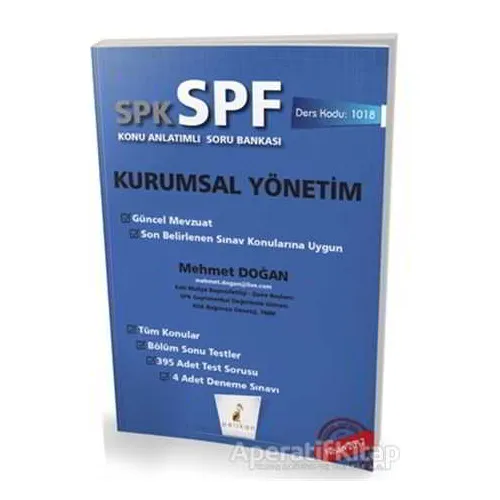 SPK - SPF Kurumsal Yönetim Konu Anlatımlı Soru Bankası