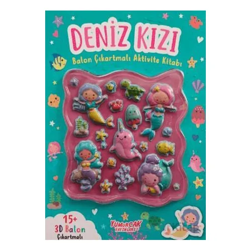 Deniz Kızı Balon Çıkartmalı Aktivite Kitabı - Kollektif - Yumurcak Yayınları