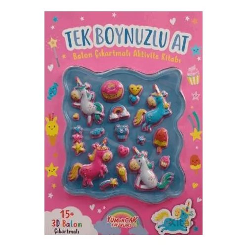 Tek Boynuzlu At Balon Çıkartmalı Aktivite Kitabı - Kollektif - Yumurcak Yayınları