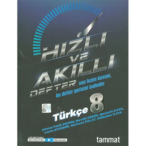 8.Sınıf Türkçe Hızlı ve Akıllı Defter Tammat Yayıncılık