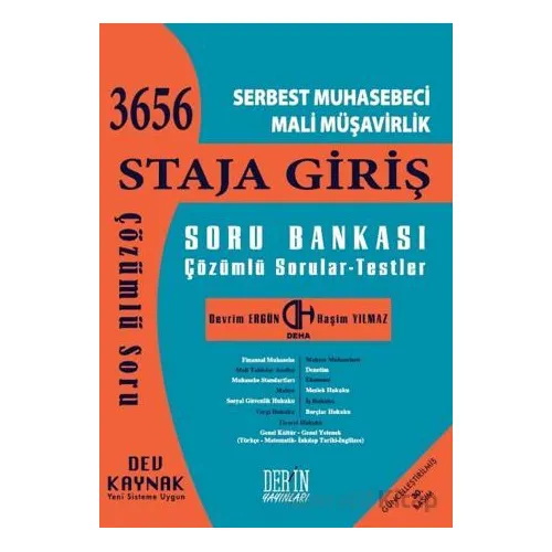 SMMM Staja Giriş Soru Bankası - Devrim Ergün - Derin Yayınları
