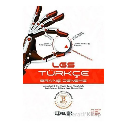 8. Sınıf LGS Türkçe Level Up 15li Deneme Tammat Yayıncılık