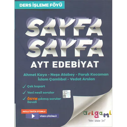 AYT Edebiyat Sayfa Sayfa Ders İşleme Föyü Tammat Yayıncılık