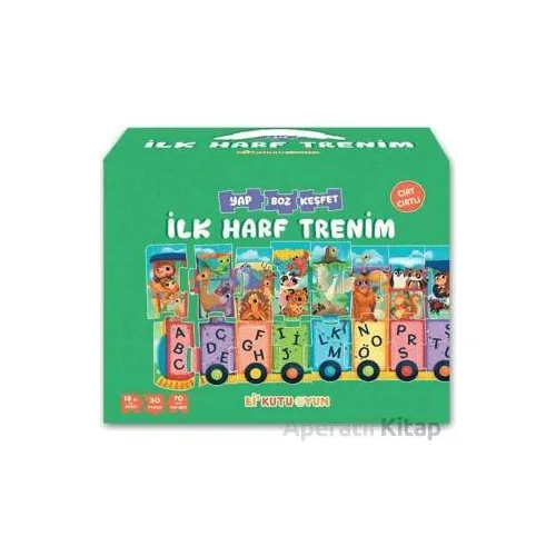 İlk Harf Trenim - Cırt Cırtlı Yapboz ve Kitap Seti - Halil İbrahim Öztürk - Bi Kutu Oyun
