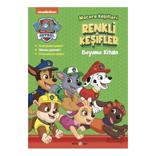 Paw Patrol Macera Kaşifleri Renkli Keşifler Boyama Kitabı - Spin Master Paw - Beta Kids