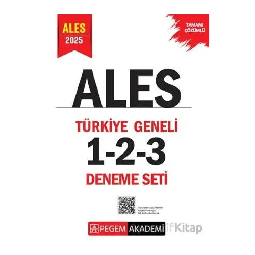 2025 ALES Tamamı Çözümlü Türkiye Geneli 1-2-3 (3lü Deneme Seti)
