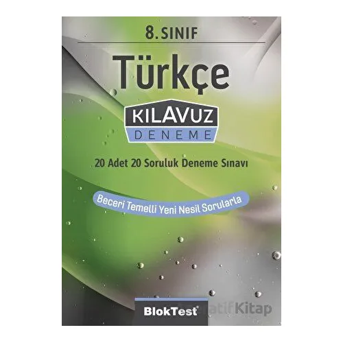 8. Sınıf Türkçe Kılavuz Deneme (Kampanyalı) Blok Test Yayınları