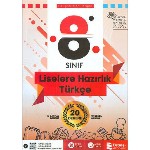 8.Sınıf LGS Türkçe Beceri Temelli 20 Deneme (Kampanyalı) Branş Akademi