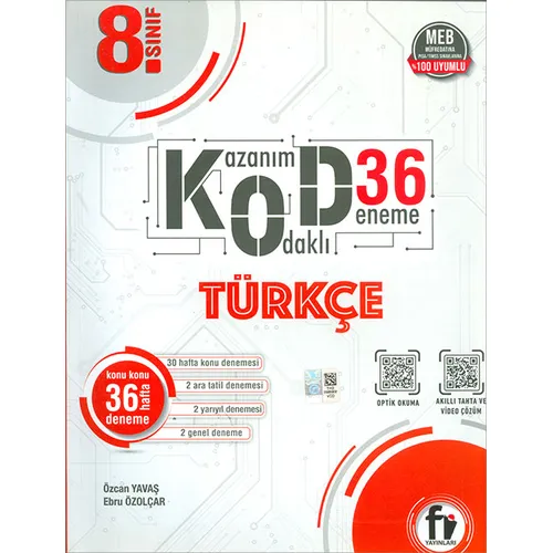 8. Sınıf Türkçe Kod36 Deneme (Kampanyalı) Fi Yayınları
