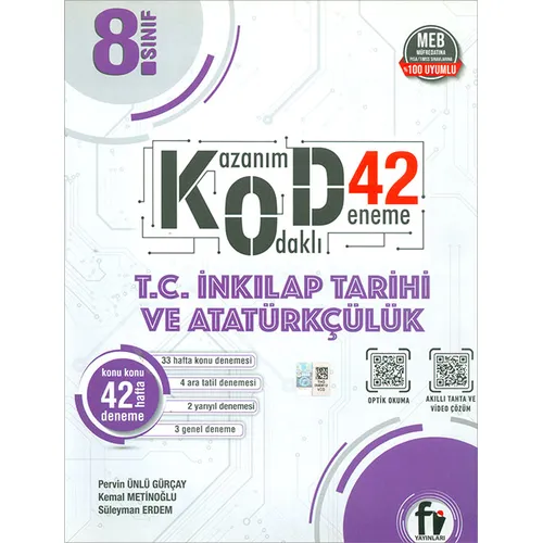 8. Sınıf T.C. İnkılap Tarihi ve Atatürkçülük Kod36 Deneme (Kampanyalı) Fi Yayınları