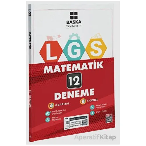 8.Sınıf LGS Matematik 12 Deneme (Kampanyalı) Başka Yayıncılık