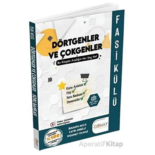 TYT Dörtgenler ve Çokgenler Fasikülü Günay Yayınları