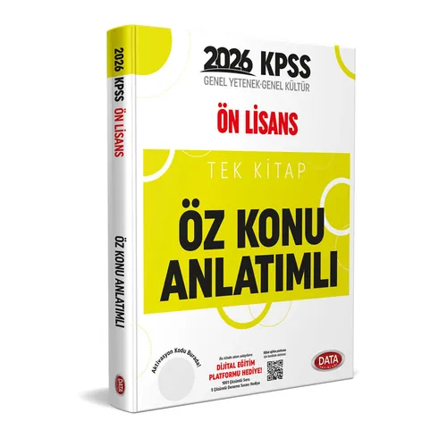 2026 KPSS Ön Lisans Tek Kitap Öz Konu Anlatımlı Data Yayınları