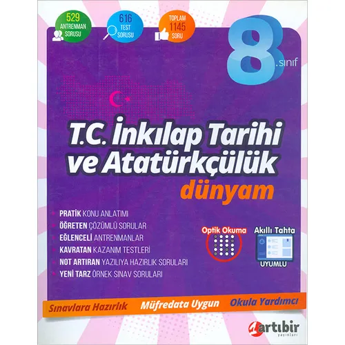 8. Sınıf LGS T.C. İnkılap Tarihi ve Atatürkçülük Dünyam (Kampanyalı) Artı Bir Yayınları