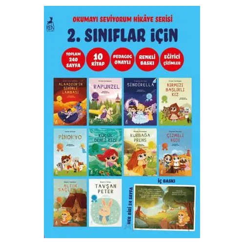 Okumayı Seviyorum Hikâye Serisi 2. Sınıflar İçin (10 Kitap) - Kolektif - Ren Kitap