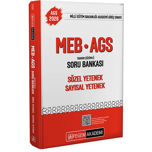 Pegem 2026 MEB-AGS Soru Bankası Çözümlü Sözel Yetenek Sayısal Yetenek