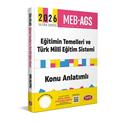 2026 AGS Ultra Serisi Eğitimin Temelleri - Türk Milli Eğitim Sistemi Konu Anlatımlı Data Yayınları