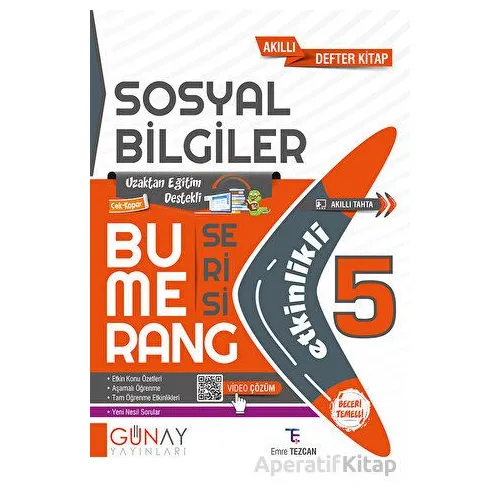 5.Sınıf Bumerang Serisi Sosyal Bilimler Soru Bankası (Kampanyalı) Günay Yayınları
