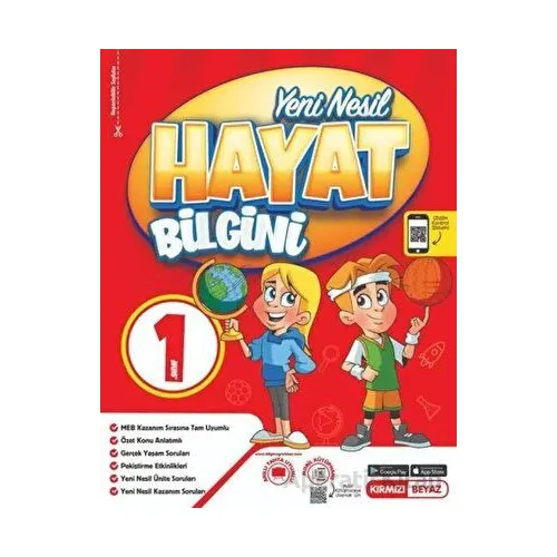 1. Sınıf Hayat Bilgisi Bilgini Kırmızı Beyaz