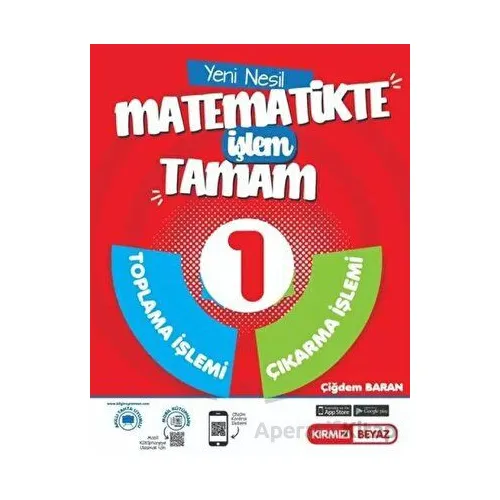 1. Sınıf Yeni Nesil Dört İşlem Matematik Kırmızı Beyaz
