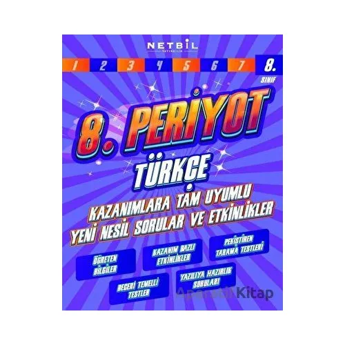 8. Sınıf LGS Periyot Türkçe Etkinlikli Soru Bankası (Kampanyalı) Netbil Yayıncılık